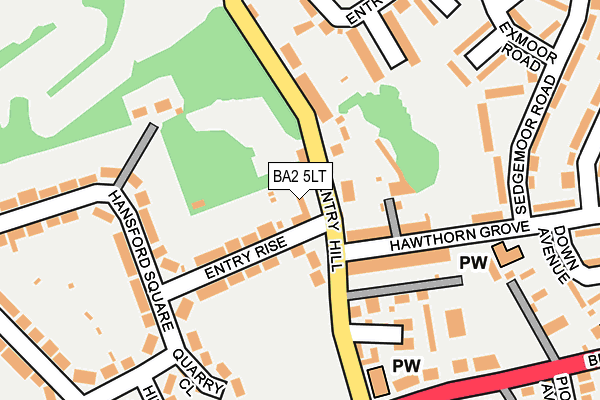 BA2 5LT map - OS OpenMap – Local (Ordnance Survey)