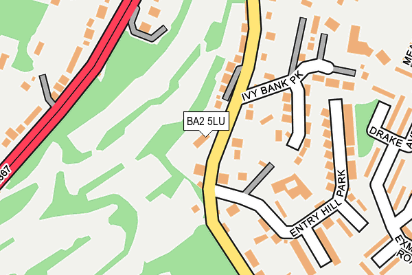 BA2 5LU map - OS OpenMap – Local (Ordnance Survey)