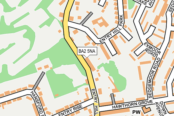 BA2 5NA map - OS OpenMap – Local (Ordnance Survey)
