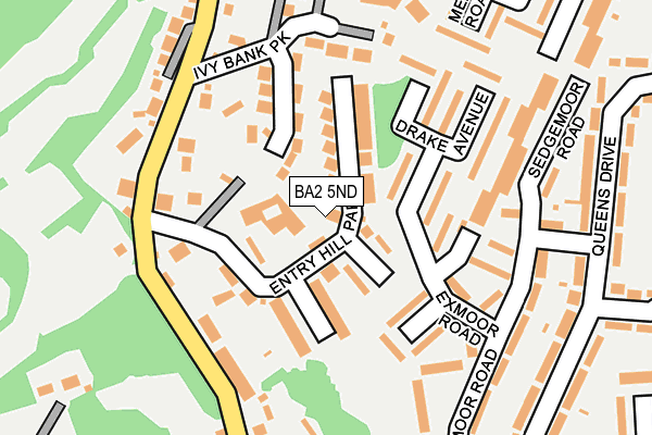 BA2 5ND map - OS OpenMap – Local (Ordnance Survey)