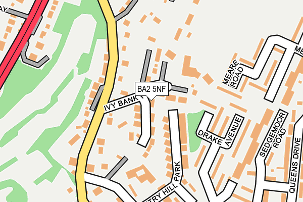 BA2 5NF map - OS OpenMap – Local (Ordnance Survey)