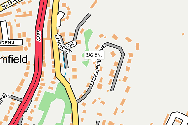BA2 5NJ map - OS OpenMap – Local (Ordnance Survey)