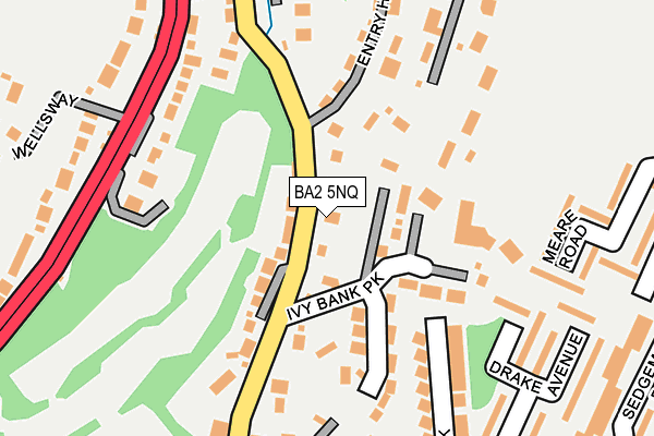BA2 5NQ map - OS OpenMap – Local (Ordnance Survey)