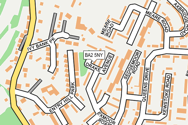 BA2 5NY map - OS OpenMap – Local (Ordnance Survey)
