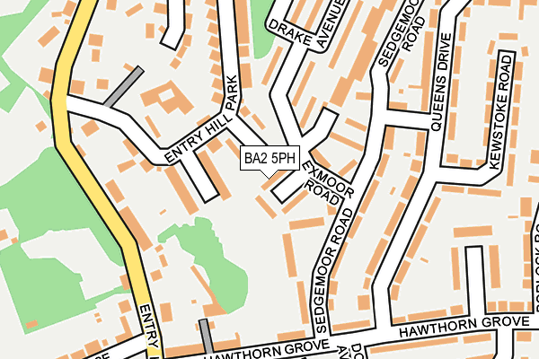 BA2 5PH map - OS OpenMap – Local (Ordnance Survey)