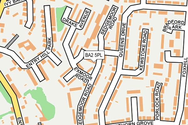 BA2 5PL map - OS OpenMap – Local (Ordnance Survey)