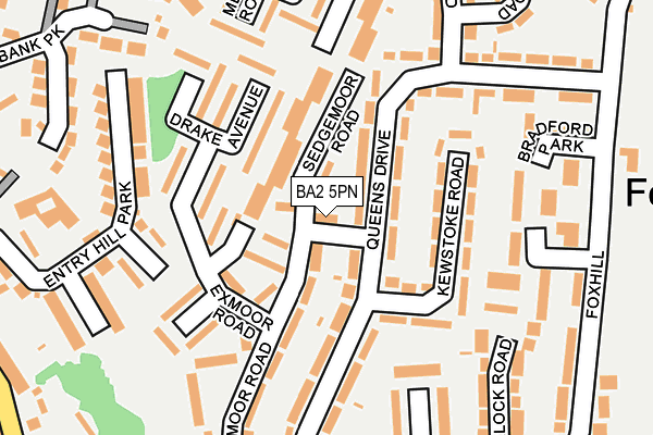 BA2 5PN map - OS OpenMap – Local (Ordnance Survey)