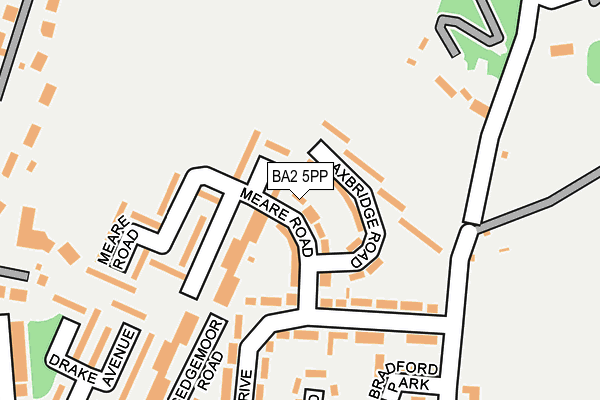 BA2 5PP map - OS OpenMap – Local (Ordnance Survey)