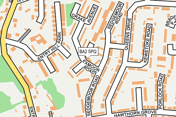 BA2 5PQ map - OS OpenMap – Local (Ordnance Survey)