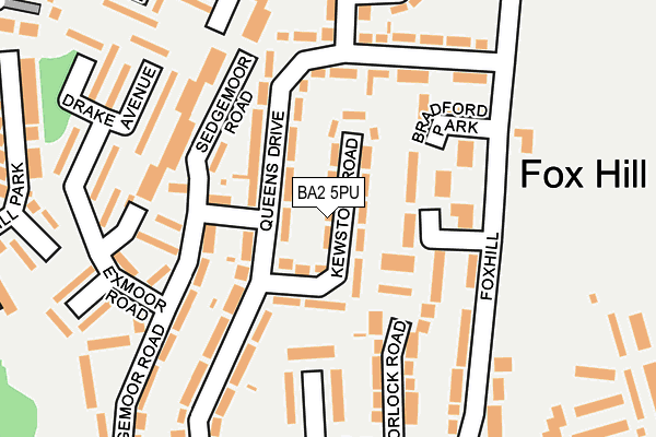 BA2 5PU map - OS OpenMap – Local (Ordnance Survey)