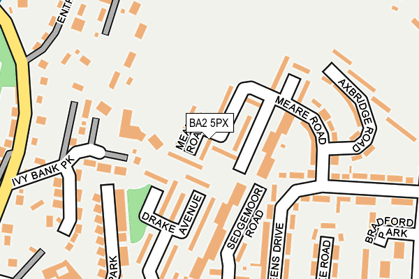 BA2 5PX map - OS OpenMap – Local (Ordnance Survey)