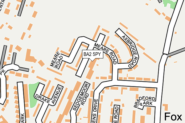 BA2 5PY map - OS OpenMap – Local (Ordnance Survey)