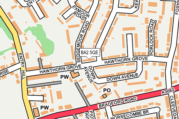 BA2 5QE map - OS OpenMap – Local (Ordnance Survey)