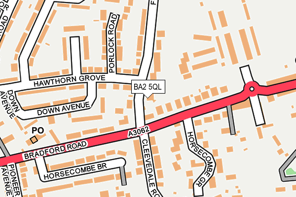 BA2 5QL map - OS OpenMap – Local (Ordnance Survey)