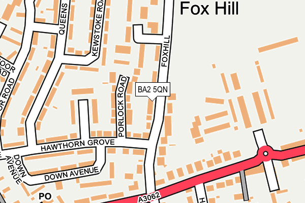 BA2 5QN map - OS OpenMap – Local (Ordnance Survey)