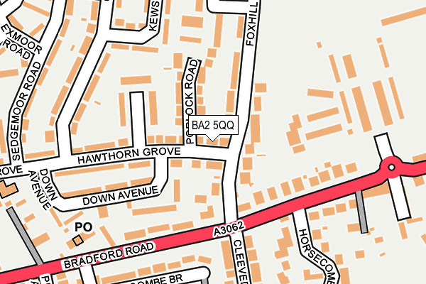 BA2 5QQ map - OS OpenMap – Local (Ordnance Survey)