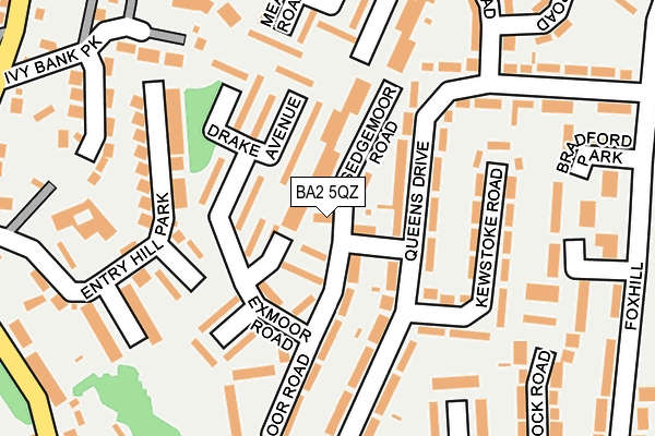 BA2 5QZ map - OS OpenMap – Local (Ordnance Survey)
