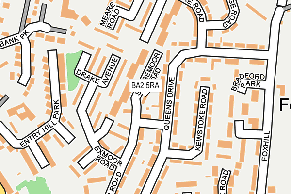 BA2 5RA map - OS OpenMap – Local (Ordnance Survey)