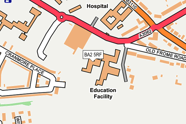 BA2 5RF map - OS OpenMap – Local (Ordnance Survey)