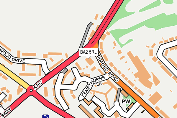 BA2 5RL map - OS OpenMap – Local (Ordnance Survey)