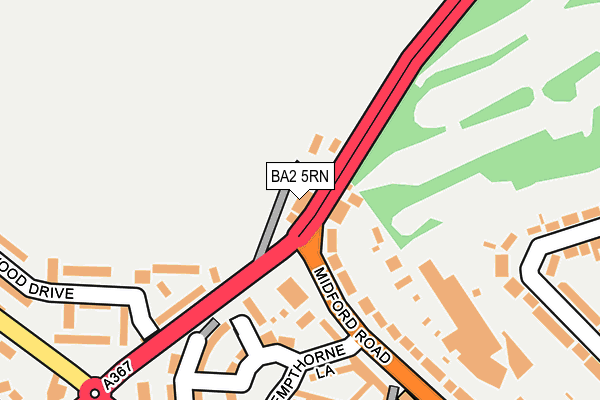 BA2 5RN map - OS OpenMap – Local (Ordnance Survey)