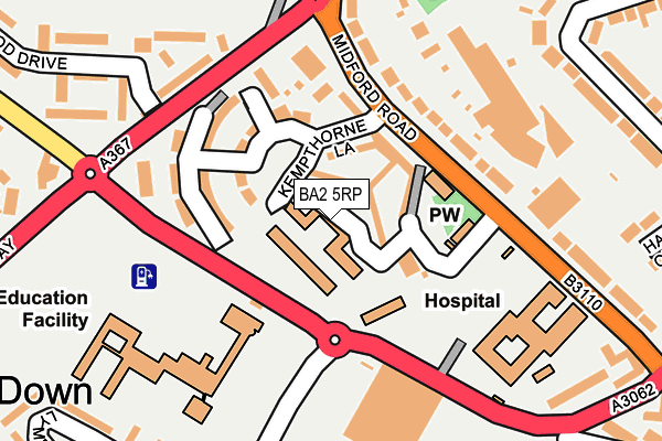 BA2 5RP map - OS OpenMap – Local (Ordnance Survey)