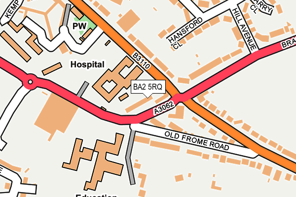 BA2 5RQ map - OS OpenMap – Local (Ordnance Survey)