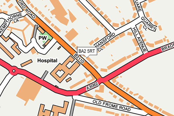 BA2 5RT map - OS OpenMap – Local (Ordnance Survey)