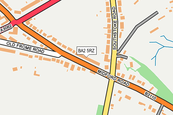 BA2 5RZ map - OS OpenMap – Local (Ordnance Survey)