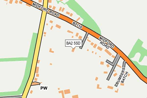 BA2 5SD map - OS OpenMap – Local (Ordnance Survey)