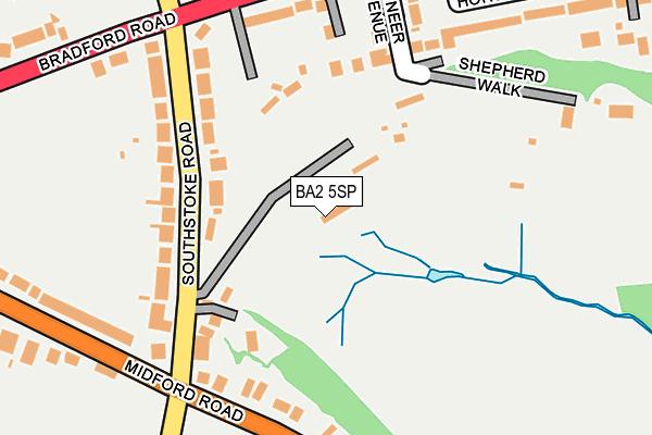 BA2 5SP map - OS OpenMap – Local (Ordnance Survey)