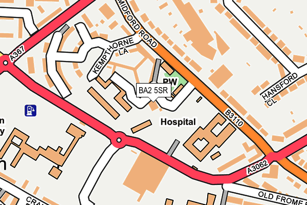 BA2 5SR map - OS OpenMap – Local (Ordnance Survey)