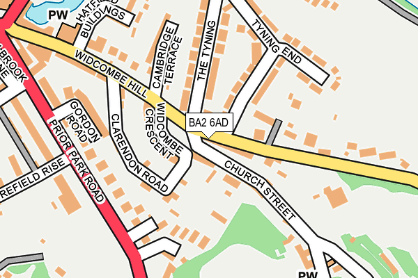 BA2 6AD map - OS OpenMap – Local (Ordnance Survey)