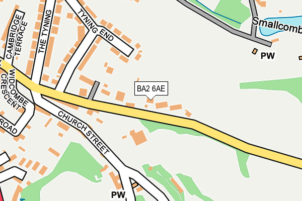 BA2 6AE map - OS OpenMap – Local (Ordnance Survey)
