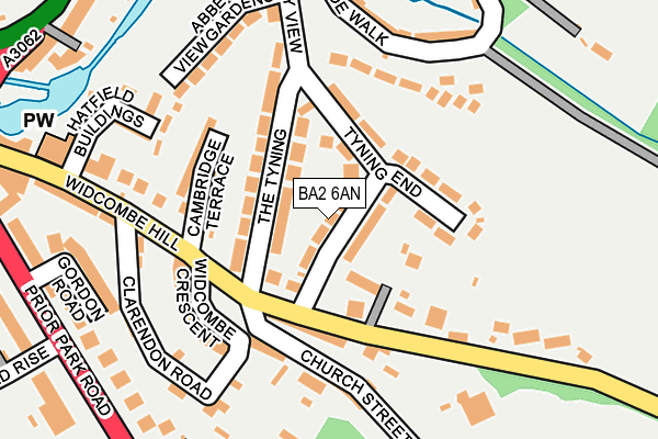 BA2 6AN map - OS OpenMap – Local (Ordnance Survey)