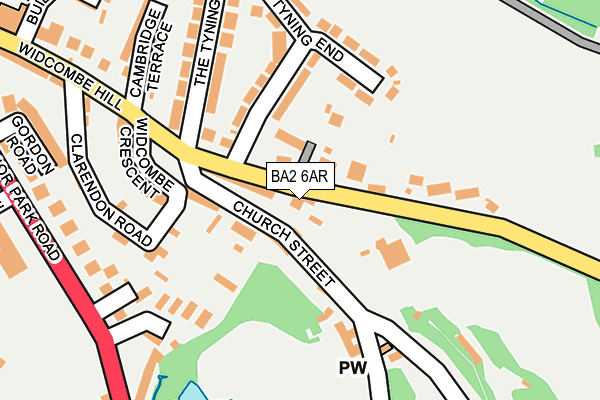 BA2 6AR map - OS OpenMap – Local (Ordnance Survey)