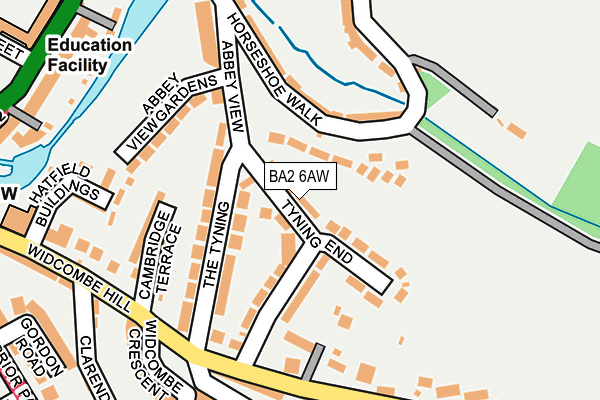 BA2 6AW map - OS OpenMap – Local (Ordnance Survey)
