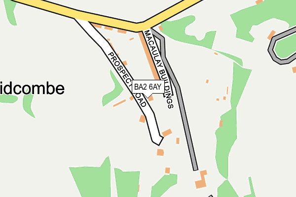 BA2 6AY map - OS OpenMap – Local (Ordnance Survey)