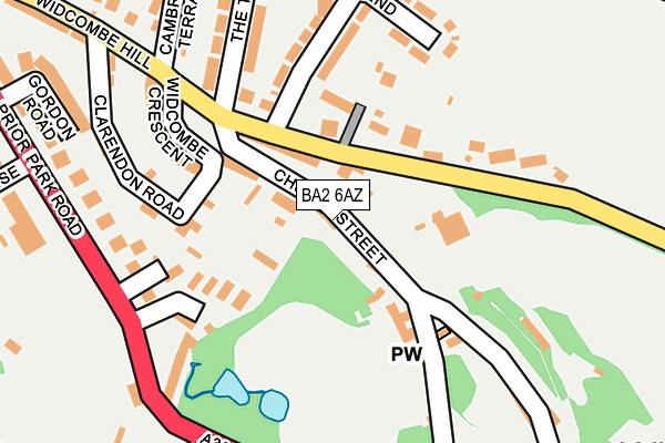 BA2 6AZ map - OS OpenMap – Local (Ordnance Survey)