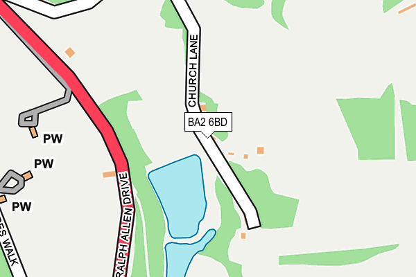 BA2 6BD map - OS OpenMap – Local (Ordnance Survey)