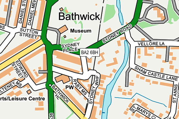 BA2 6BH map - OS OpenMap – Local (Ordnance Survey)
