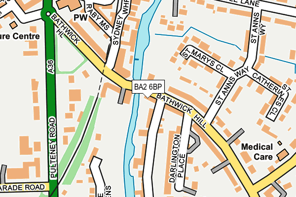 BA2 6BP map - OS OpenMap – Local (Ordnance Survey)