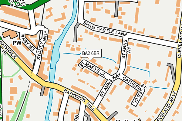 BA2 6BR map - OS OpenMap – Local (Ordnance Survey)
