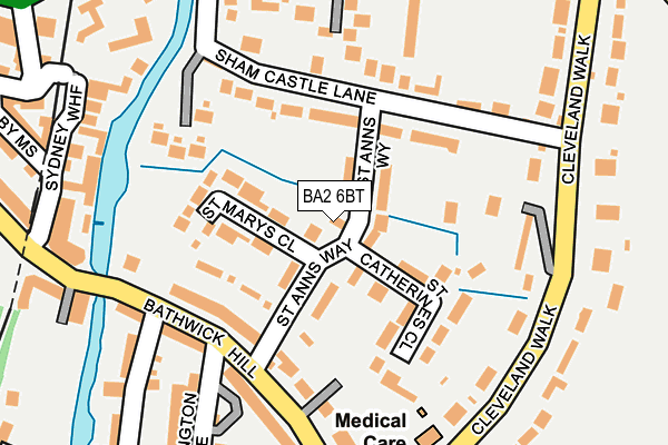 BA2 6BT map - OS OpenMap – Local (Ordnance Survey)