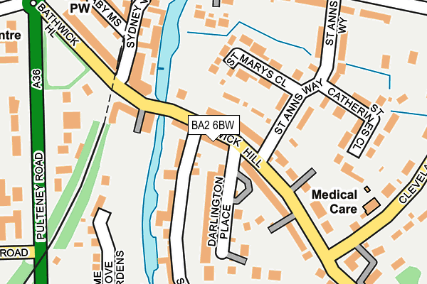 BA2 6BW map - OS OpenMap – Local (Ordnance Survey)