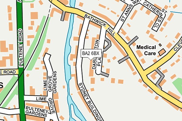 BA2 6BX map - OS OpenMap – Local (Ordnance Survey)