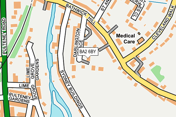 BA2 6BY map - OS OpenMap – Local (Ordnance Survey)