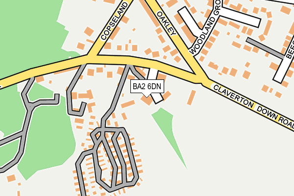 BA2 6DN map - OS OpenMap – Local (Ordnance Survey)