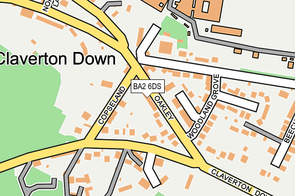 BA2 6DS map - OS OpenMap – Local (Ordnance Survey)