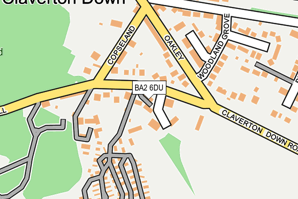 BA2 6DU map - OS OpenMap – Local (Ordnance Survey)